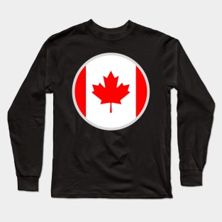 Wear Your Canadian Pride with a Pin: The Maple Leaf Enamel Pin Long Sleeve T-Shirt